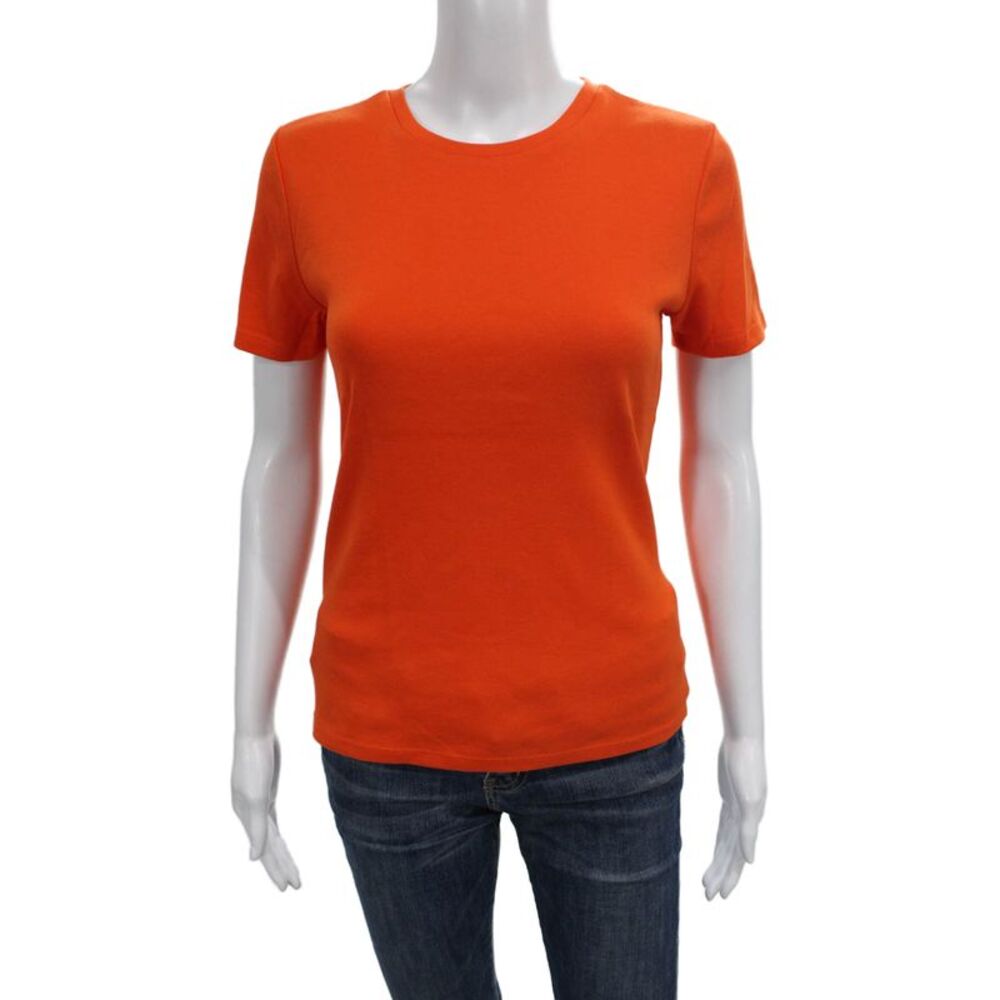 346 Brooks Brothers Unisex Basic Orange Cotton Crew Neck T-Shirt Size XS